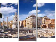 Roman forum in Rome, Italy. - Dreiteiliges Leinwandbild, Triptychon