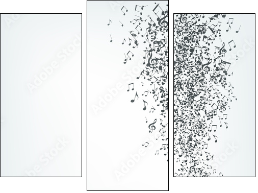 Music Notes - Dreiteiliges Leinwandbild, Triptychon