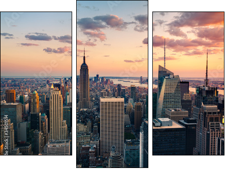 New York Empire state building Times square - Dreiteiliges Leinwandbild, Triptychon