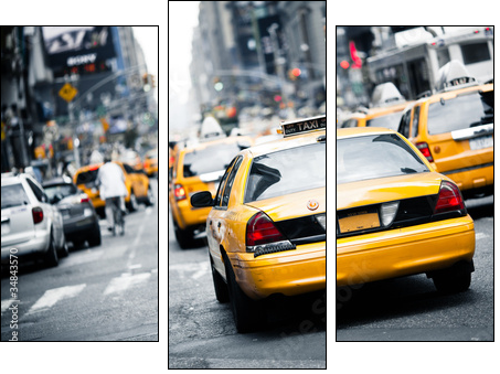 New York taxi - Dreiteiliges Leinwandbild, Triptychon