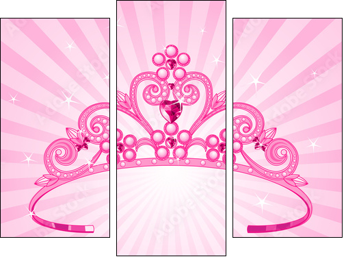 Princess Crown - Dreiteiliges Leinwandbild, Triptychon