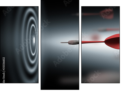 bullseye - Dreiteiliges Leinwandbild, Triptychon