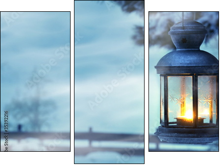Winterlicht - Dreiteiliges Leinwandbild, Triptychon