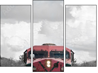 vintage train - Dreiteiliges Leinwandbild, Triptychon