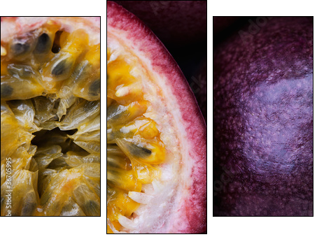 Passionsfrucht - Dreiteiliges Leinwandbild, Triptychon