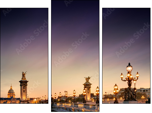 Pont Alexandre III, Paris - Dreiteiliges Leinwandbild, Triptychon