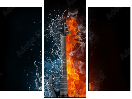 Electric Guitar - Dreiteiliges Leinwandbild, Triptychon