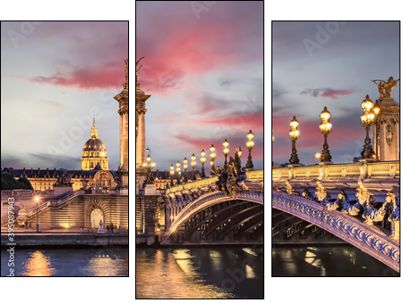 Pont Alexandre III, Paris - Dreiteiliges Leinwandbild, Triptychon