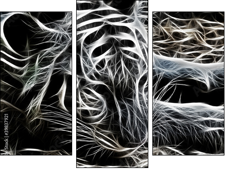 Tiger - Dreiteiliges Leinwandbild, Triptychon