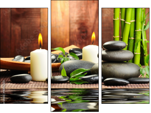 spa concept - Dreiteiliges Leinwandbild, Triptychon