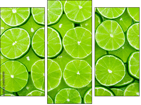 lime background - Dreiteiliges Leinwandbild, Triptychon