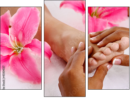 Massage - Dreiteiliges Leinwandbild, Triptychon