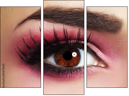 Red Eye Makeup - Dreiteiliges Leinwandbild, Triptychon
