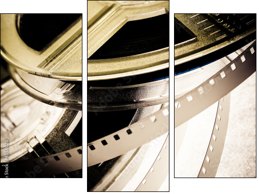 Film reels - Dreiteiliges Leinwandbild, Triptychon