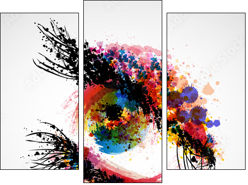 logo design - Dreiteiliges Leinwandbild, Triptychon