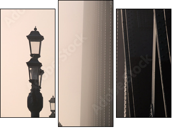 The fog on the Tyne - Dreiteiliges Leinwandbild, Triptychon