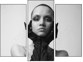 Nude elegant girl. - Dreiteiliges Leinwandbild, Triptychon