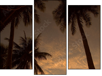 Relaxing hammock sunset - Dreiteiliges Leinwandbild, Triptychon