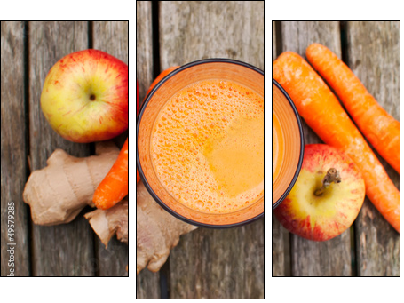 healthy juice - Dreiteiliges Leinwandbild, Triptychon