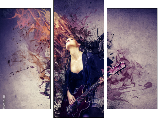 musician - Dreiteiliges Leinwandbild, Triptychon