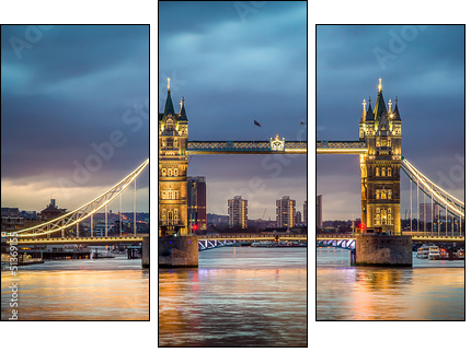 Tower bridge sunset - Dreiteiliges Leinwandbild, Triptychon