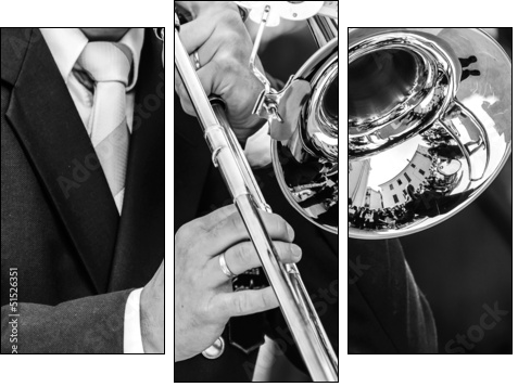 The Trumpeter - Dreiteiliges Leinwandbild, Triptychon