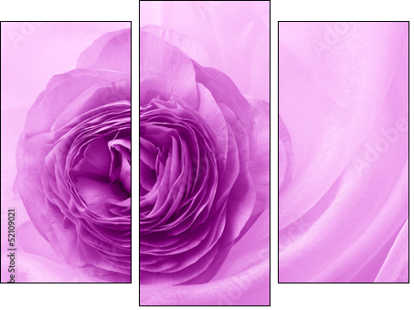 flower petal on soft satin - Dreiteiliges Leinwandbild, Triptychon