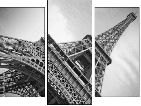 The Eiffel Tower, Paris - Dreiteiliges Leinwandbild, Triptychon