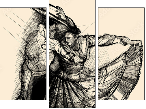 latino dance - Dreiteiliges Leinwandbild, Triptychon