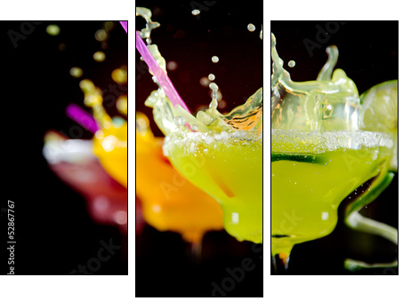 Fruit cocktails - Dreiteiliges Leinwandbild, Triptychon