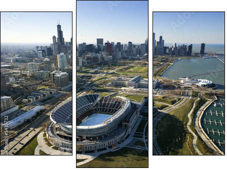 Chicago, Illinois. - Dreiteiliges Leinwandbild, Triptychon