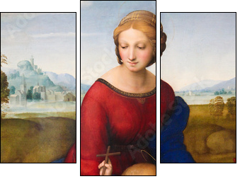 Madonna of the Meadow by Raphael (1505) - Dreiteiliges Leinwandbild, Triptychon
