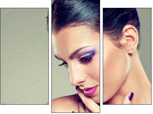 Beauty Portrait - Dreiteiliges Leinwandbild, Triptychon