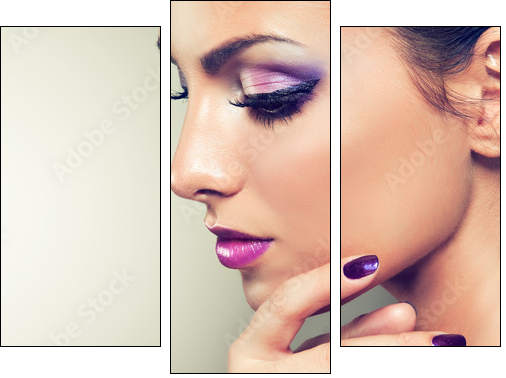 Beauty Portrait - Dreiteiliges Leinwandbild, Triptychon