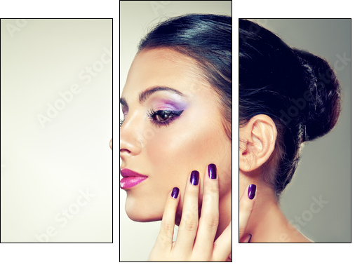 Beauty Portrait - Dreiteiliges Leinwandbild, Triptychon