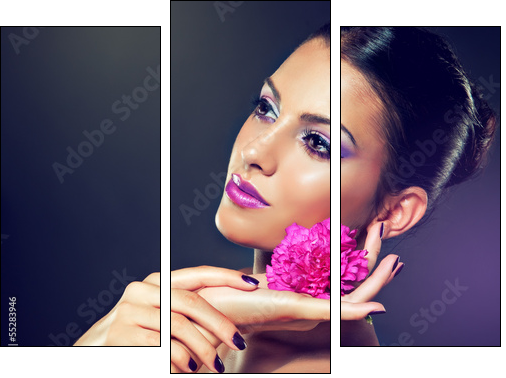 Beauty Portrait - Dreiteiliges Leinwandbild, Triptychon