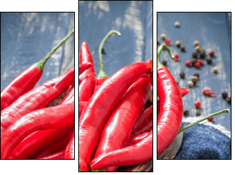 Chili - Dreiteiliges Leinwandbild, Triptychon
