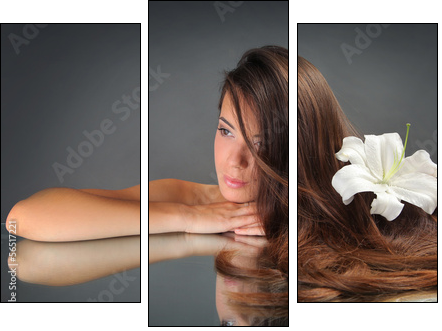 beautiful woman - Dreiteiliges Leinwandbild, Triptychon