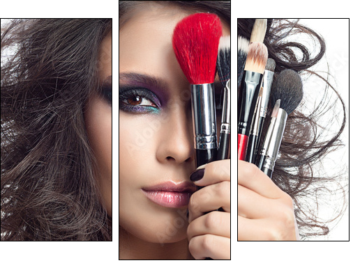 woman beauty - Dreiteiliges Leinwandbild, Triptychon
