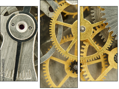 clockwork - Dreiteiliges Leinwandbild, Triptychon