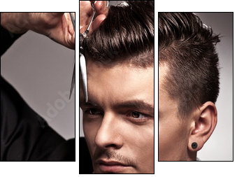 hairdresser - Dreiteiliges Leinwandbild, Triptychon