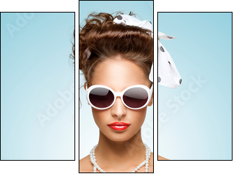 Pin-up gangsta. - Dreiteiliges Leinwandbild, Triptychon