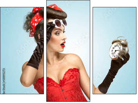 Glamourous clockwork. - Dreiteiliges Leinwandbild, Triptychon