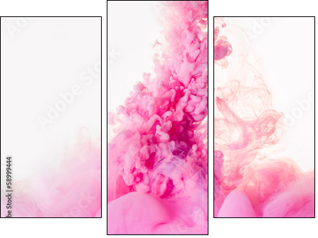 pink smoke - Dreiteiliges Leinwandbild, Triptychon