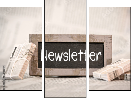newsletter - Dreiteiliges Leinwandbild, Triptychon