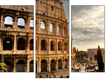 Roma, Colosseo - Dreiteiliges Leinwandbild, Triptychon