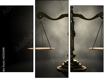 Scales Of Justice - Dreiteiliges Leinwandbild, Triptychon
