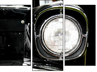Vintage car. Close-up. - Dreiteiliges Leinwandbild, Triptychon