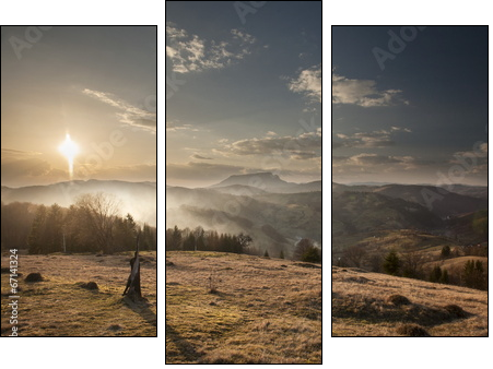 Majestic sunset - Dreiteiliges Leinwandbild, Triptychon