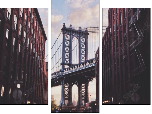 Manhattan bridge - Dreiteiliges Leinwandbild, Triptychon